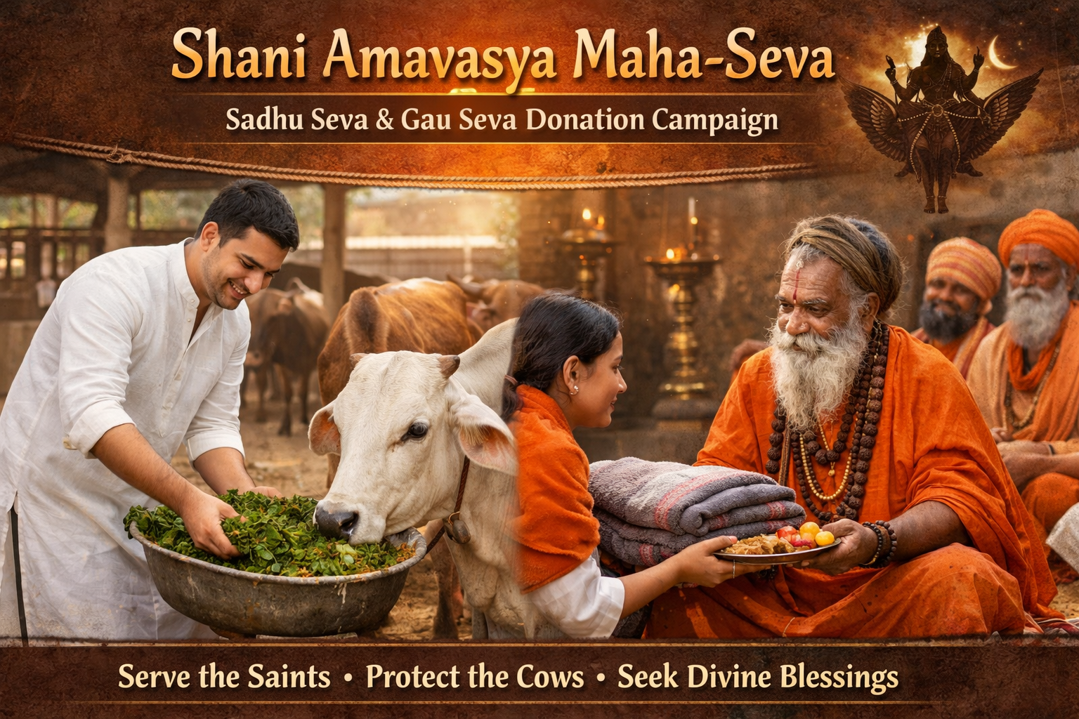 Shani Amavasya Maha-Seva – Sadhu Seva & Gau Seva