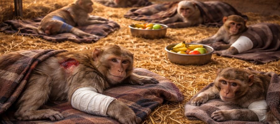 Care for Injured Monkeys