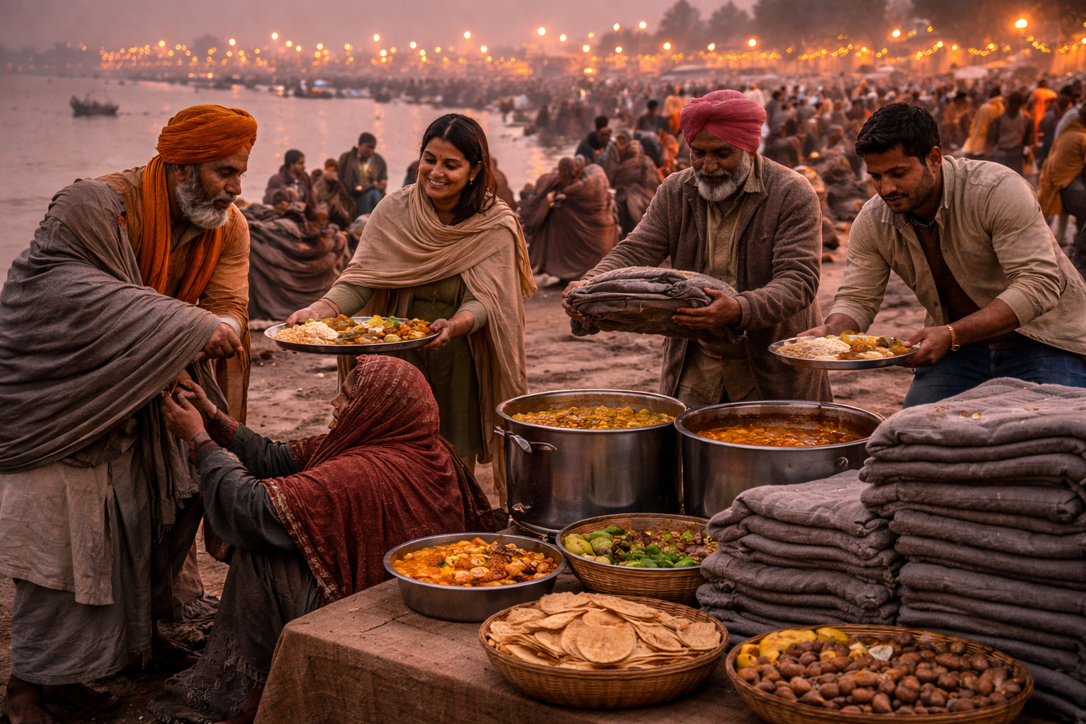 Magh Mela Seva • Prayagraj • Blanket Distribution & Ann Daan