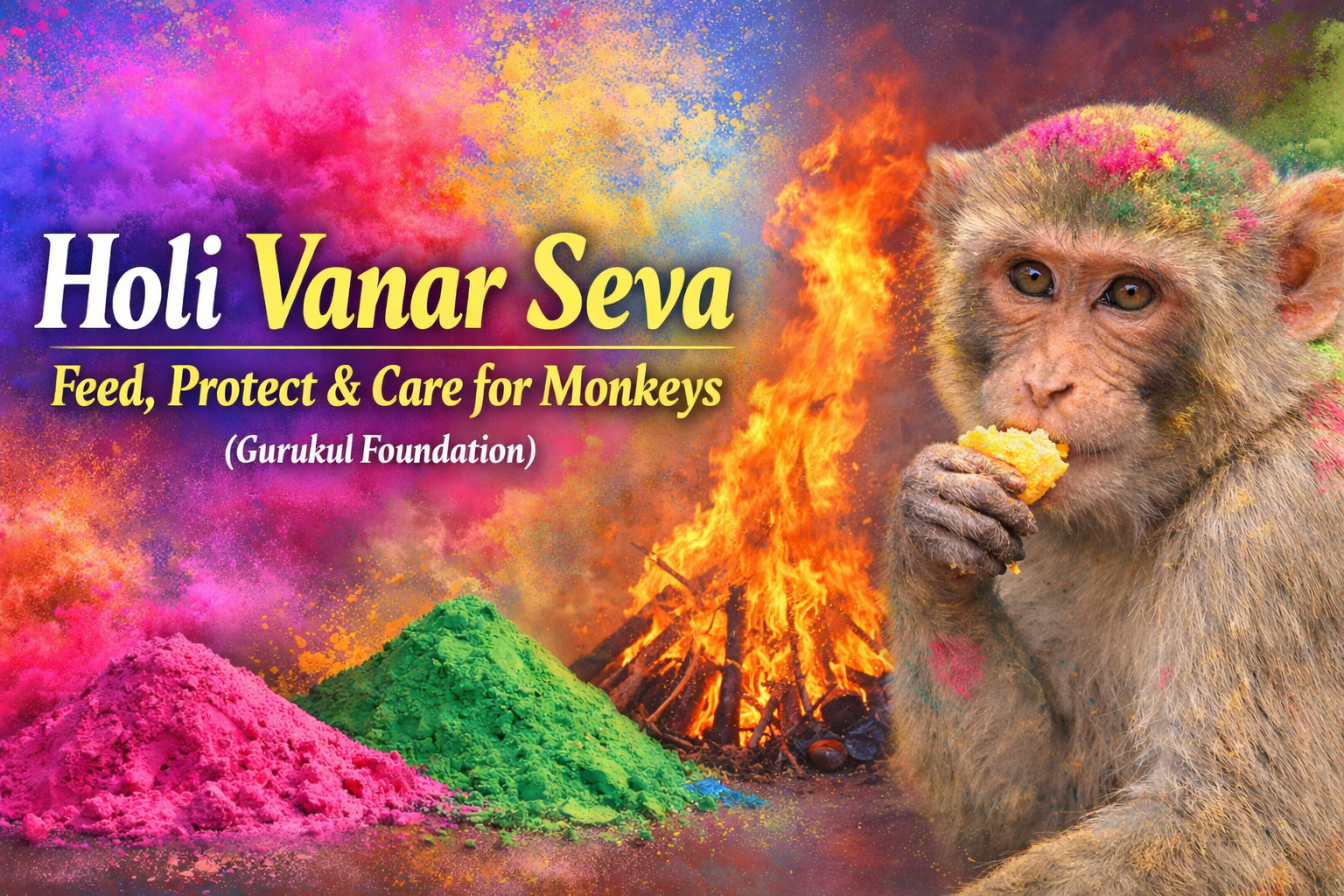Holi Vanar Seva – Feed, Protect & Care for Monkeys