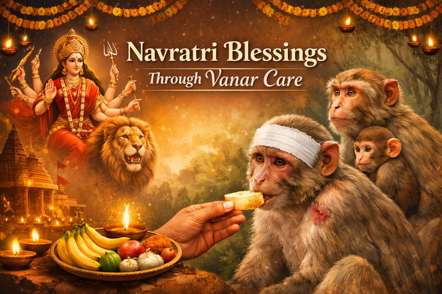 Compassion for Monkey This Navratri