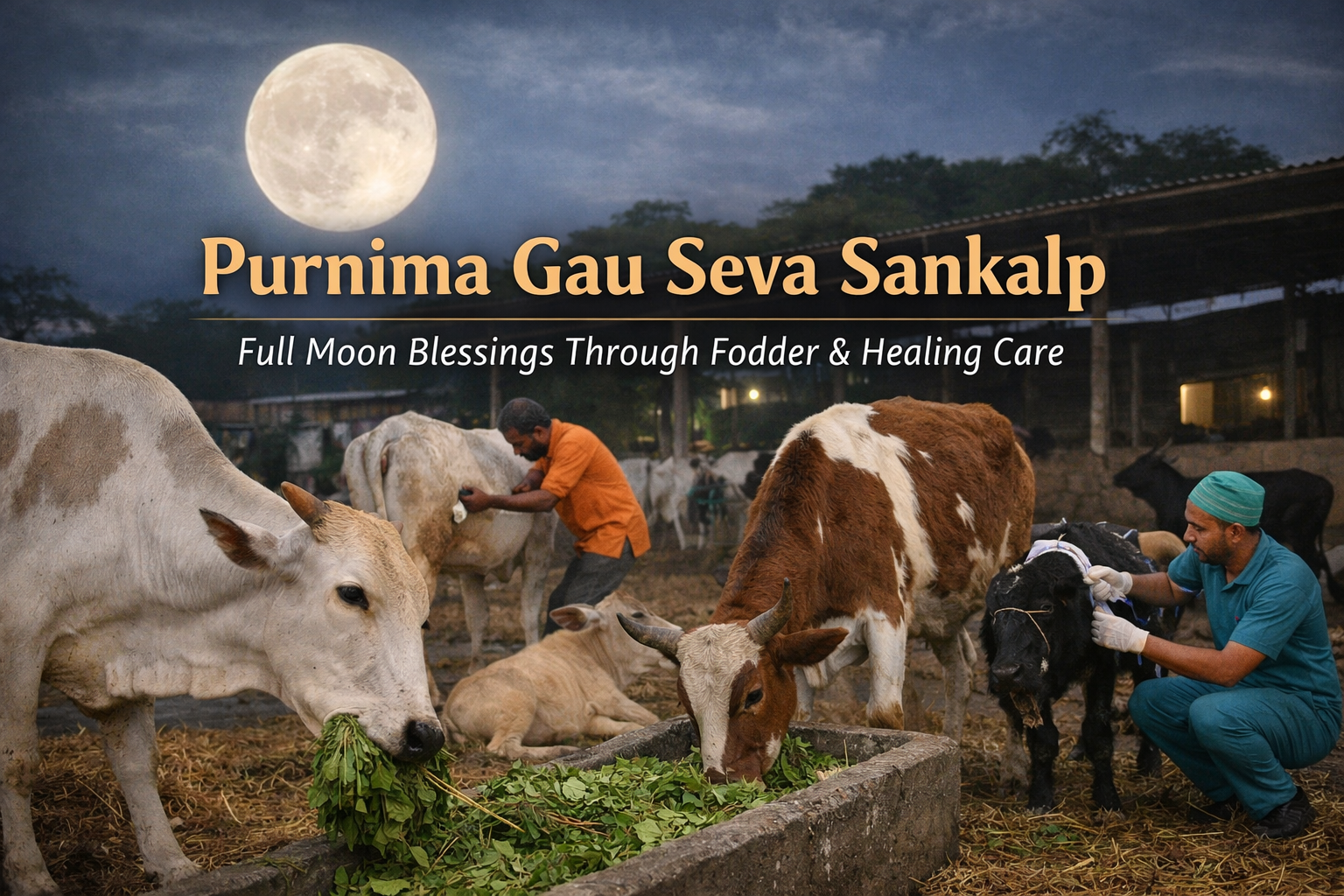Purnima Gau Seva – Full Moon Blessings Through Fodder & Healing Care