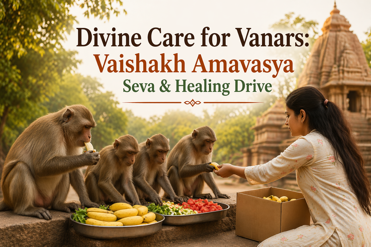 Divine Care for Vanars: Vaishakh Amavasya Seva and Healing