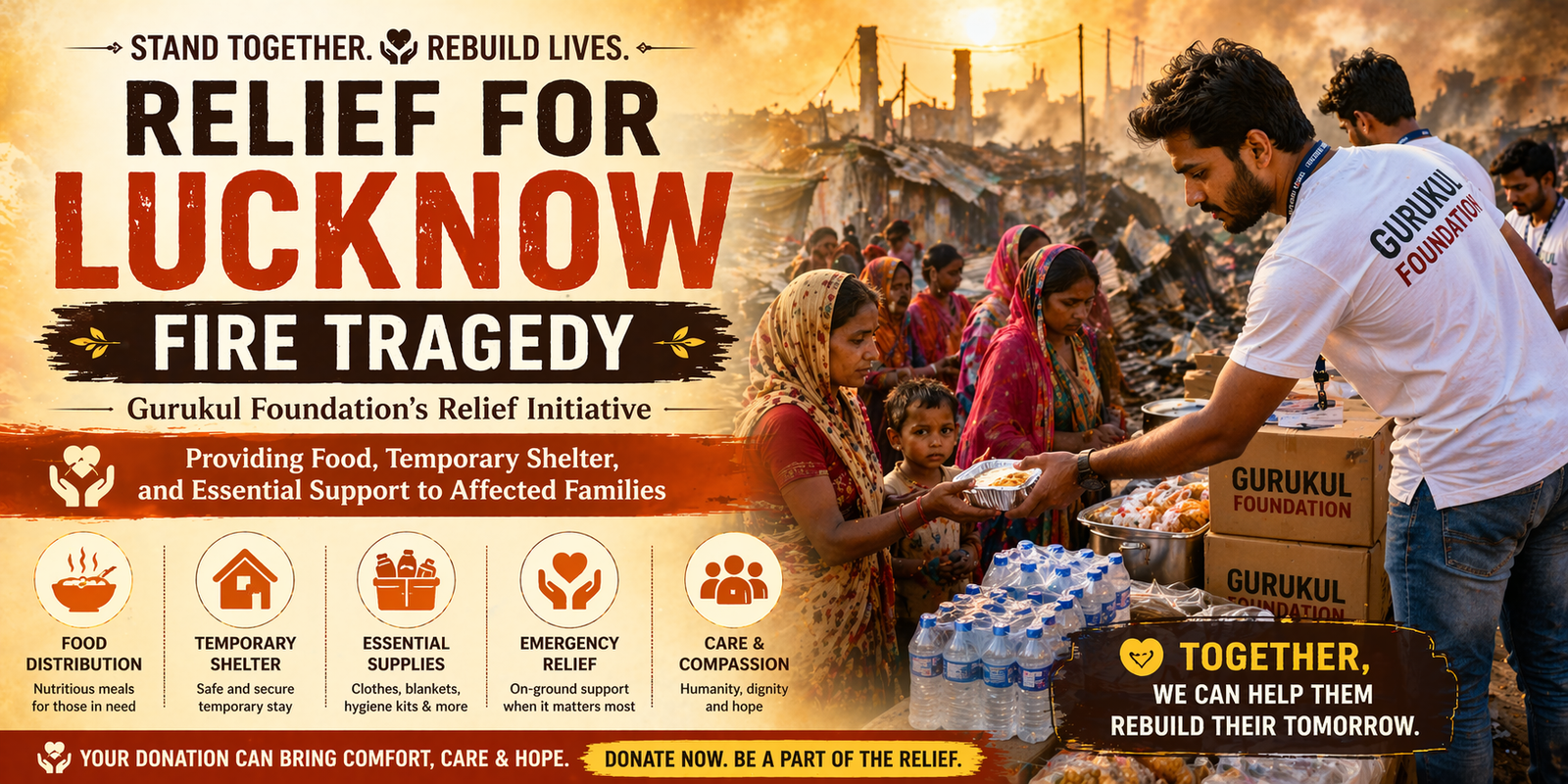  Emergency Relief for Lucknow Fire Tragedy