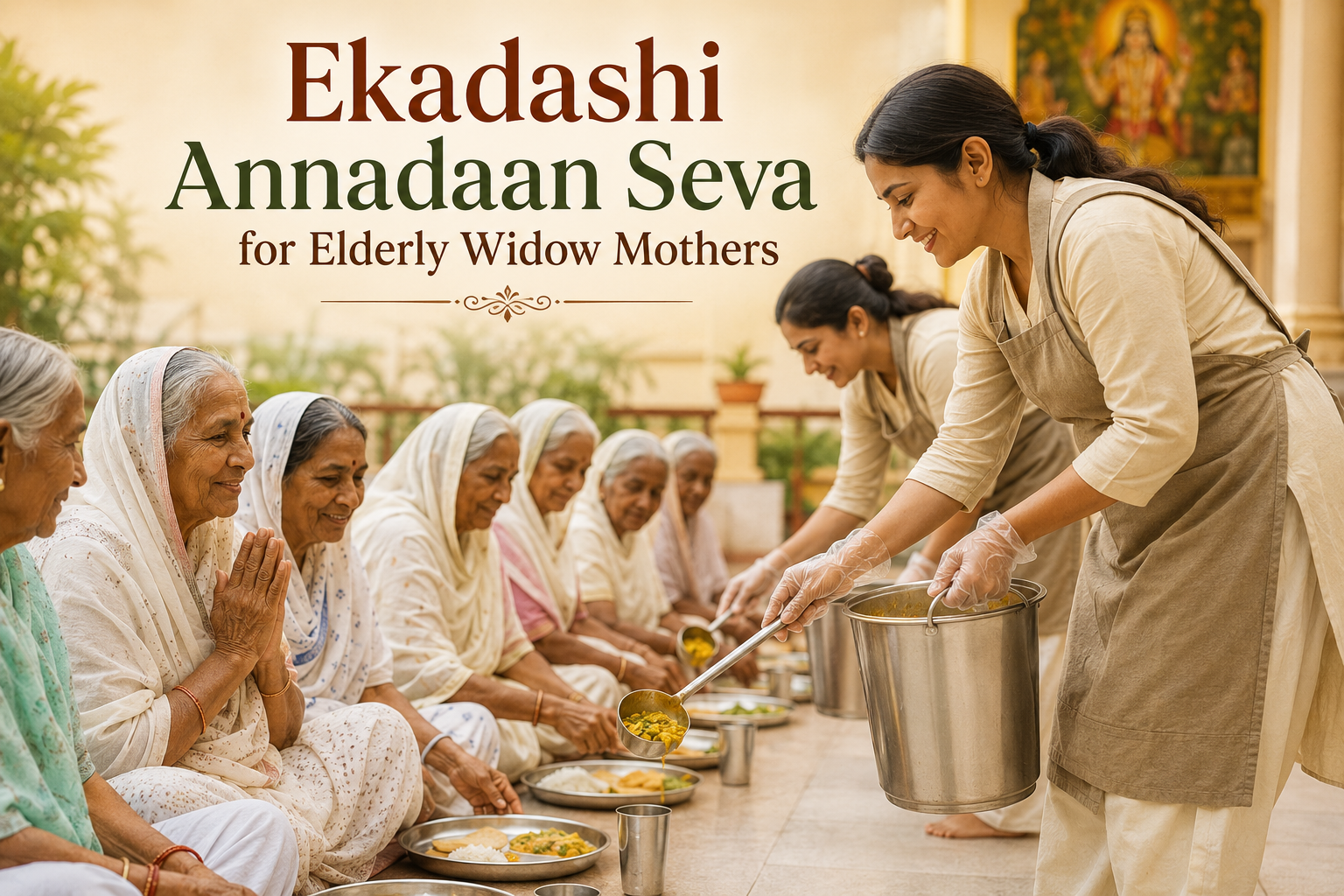 Ekadashi Annadaan Seva for Elderly Widow Mothers