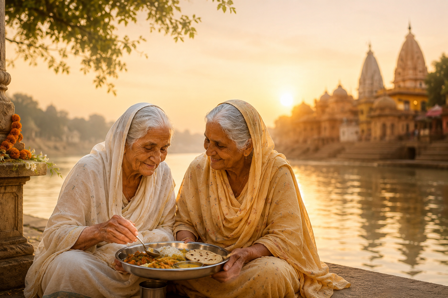 Ganga Dussehra Vridh Mata Seva in Vrindavan and Mathura